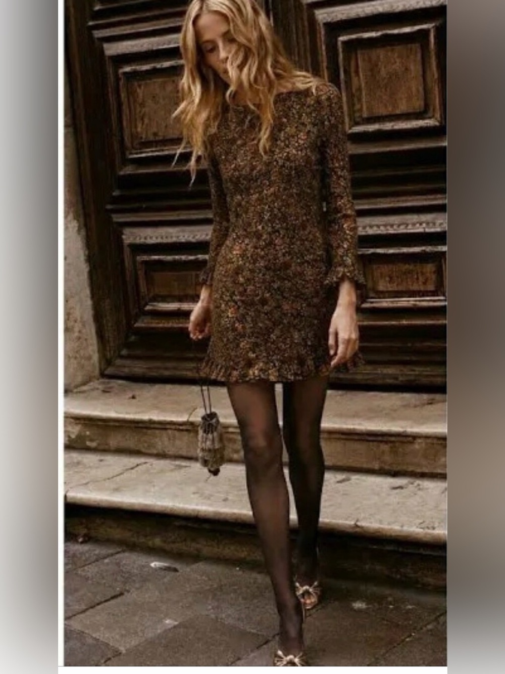 Doen Cecillia Floral Long-Sleeve Mini Dress